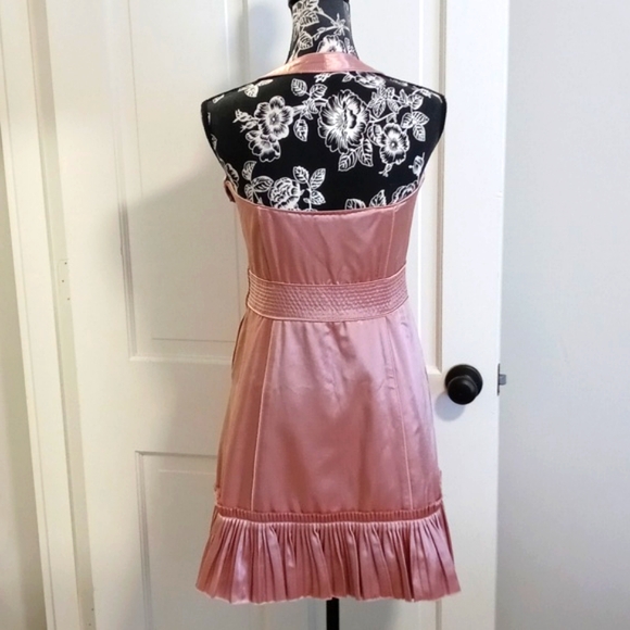 🆕️ 💗Marc Jacobs💗 - Pink Satin Halter Cocktail Dress w/Sweetheart Neckline - Picture 2 of 14